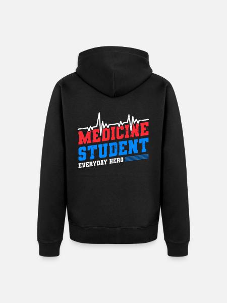 Medicine student - Unisex Premium Organic Zip Hoodie - black