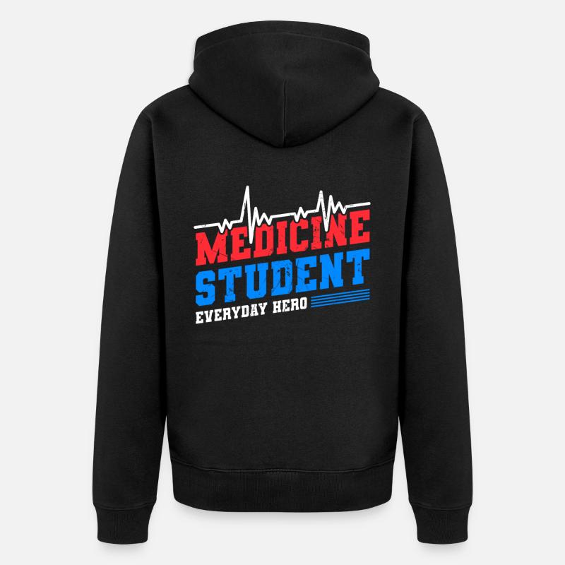 Étudiant en médecine - Veste à capuche bio Premium Unisexe - noir