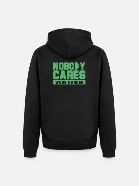 Strength training weightlifting - Unisex Premium Organic Zip Hoodie - black