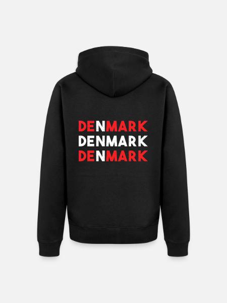 Denmark - Unisex Premium Organic Zip Hoodie - black