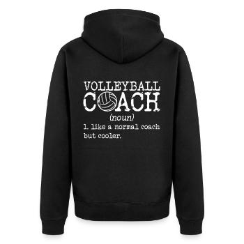 Définition d'entraîneur de volleyball - Veste à capuche bio Premium Unisexe - noir - Dos - Nico (187cm)