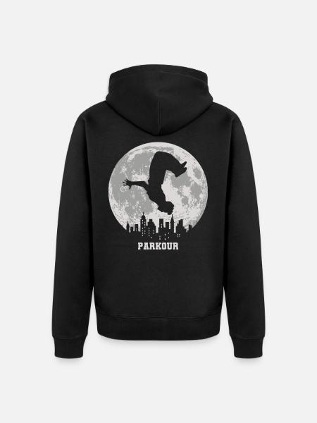 Parkour freerunning parkour runner cadeau-idee - Uniseks Premium bio ziphoodie - zwart