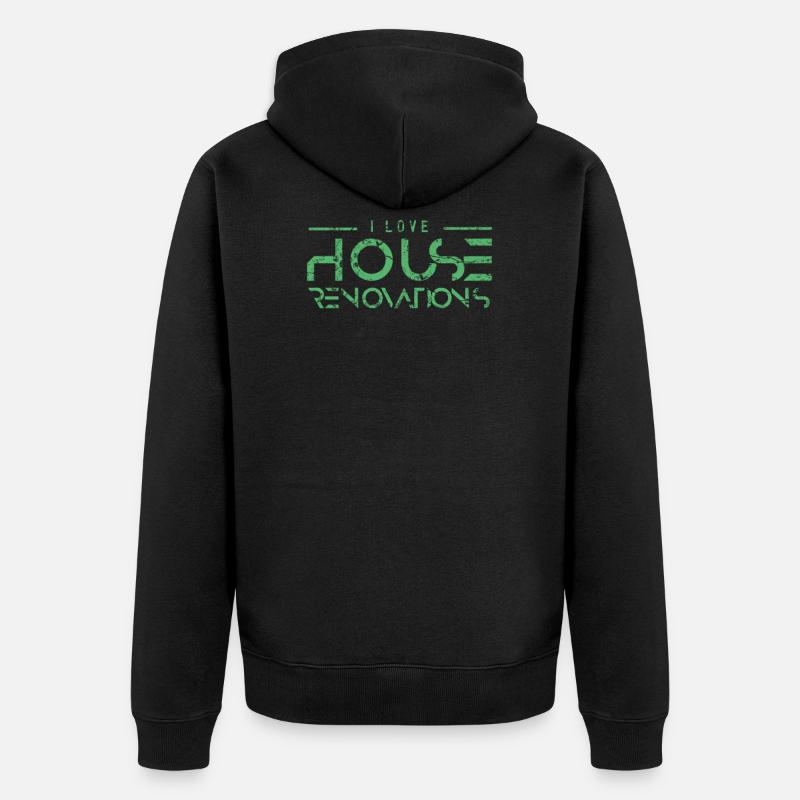 Rénovation de maison - Veste à capuche bio Premium Unisexe - noir