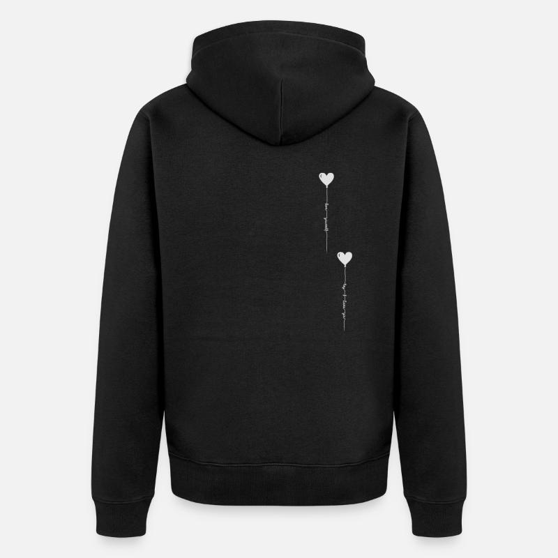 Je t'aime - aime toi - Veste à capuche bio Premium Unisexe - noir