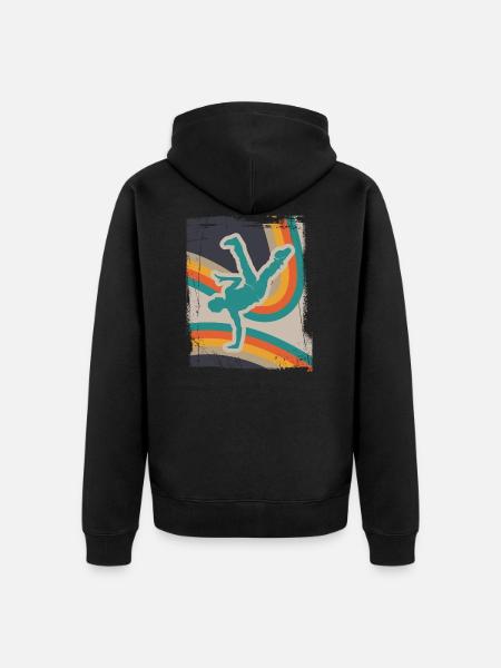 Breakdancing - Unisex Premium Organic Zip Hoodie - black