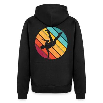 Breakdance Breakdancer musique hip hop cadeau danse - Veste à capuche bio Premium Unisexe - noir - Dos - Nico (187cm)