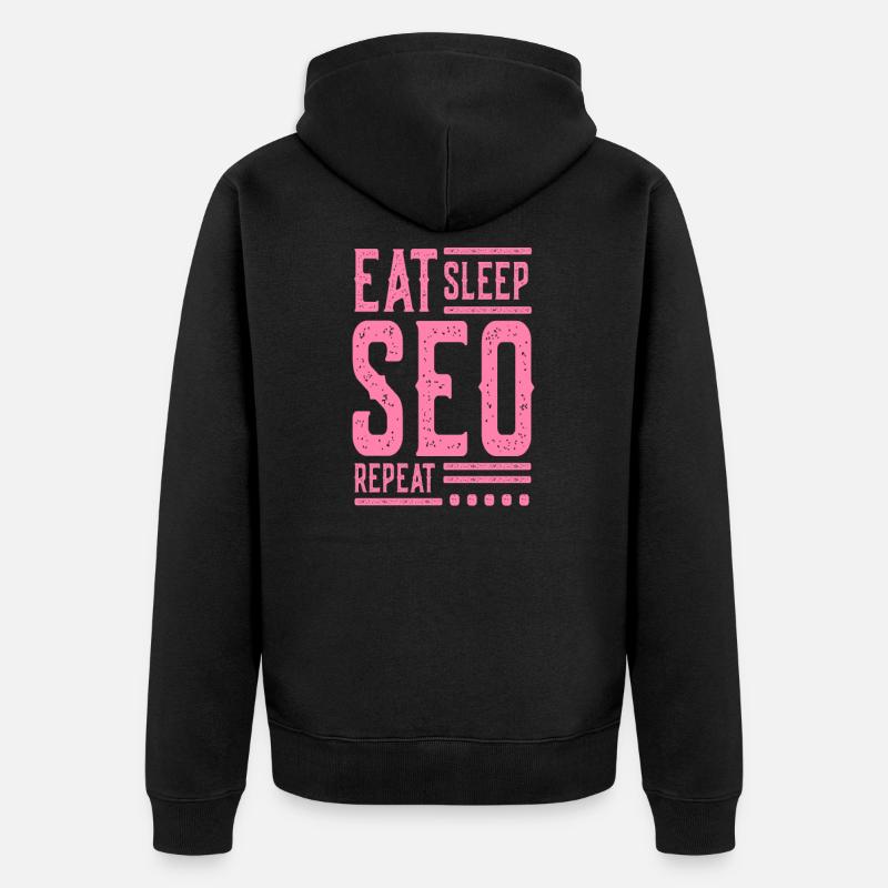 SEO - Veste à capuche bio Premium Unisexe - noir