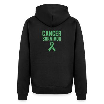 J'espère que la survivante du cancer aura une victoire - Veste à capuche bio Premium Unisexe - noir - Dos - Nico (187cm)