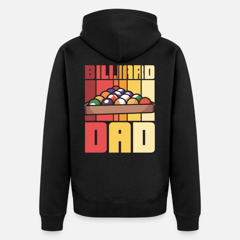 Papa de billard - Veste à capuche bio Premium Unisexe - noir