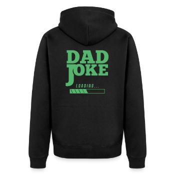 Papa Blague Drôle Papa Blague Père Blagues - Veste à capuche bio Premium Unisexe - noir - Dos - Nico (187cm)