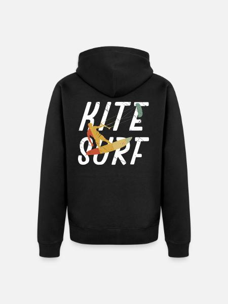 Kitesurfing - Unisex Premium Organic Zip Hoodie - black