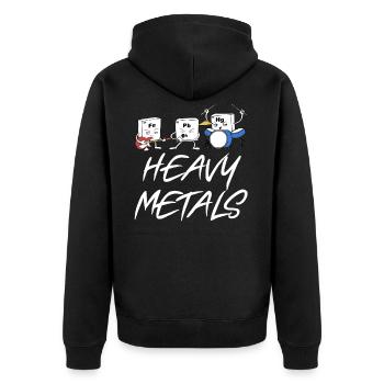 Métaux lourds - Veste à capuche bio Premium Unisexe - noir - Dos - Nico (187cm)