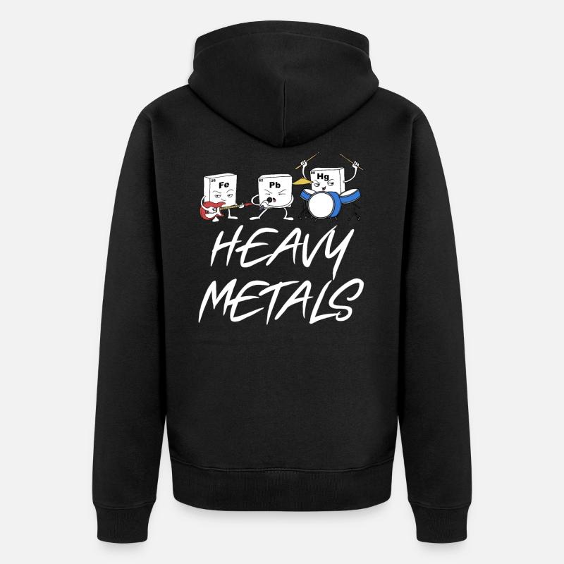 Heavy Metals - Unisex Premium Bio Zip Hoodie - Schwarz
