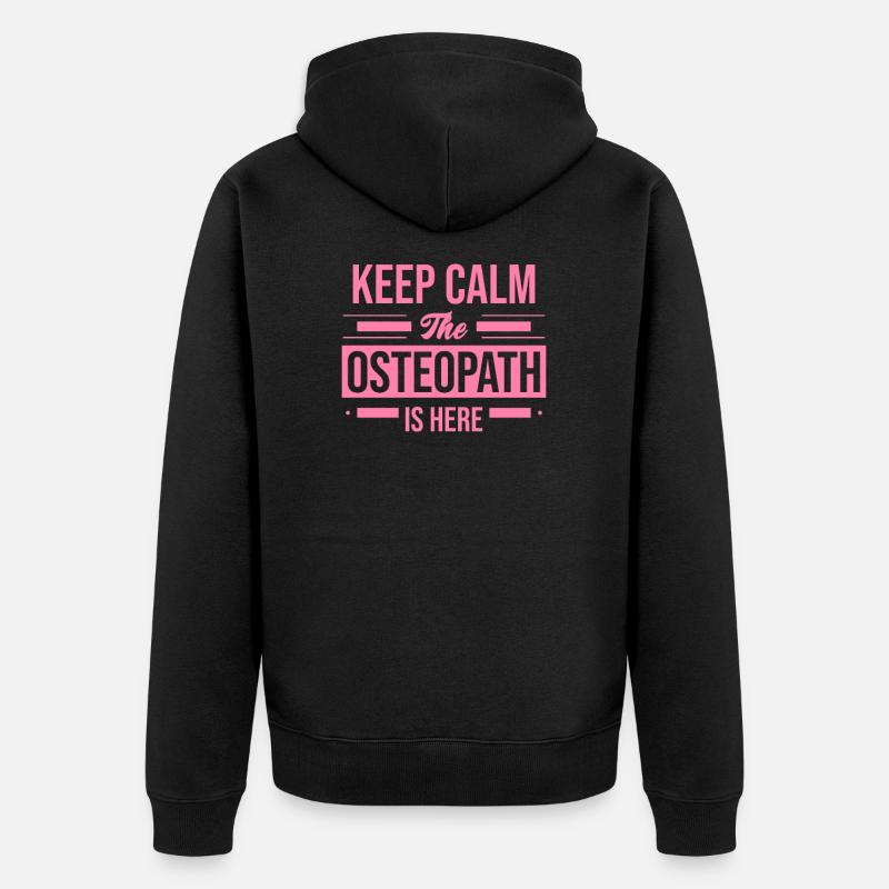 Osteopath Osteopathie - Unisex Premium Bio Zip Hoodie - Schwarz