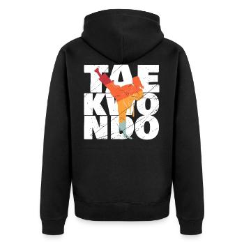 Arts martiaux Tae kwon do cadeau Taekwondo Sport - Veste à capuche bio Premium Unisexe - noir - Dos - Nico (187cm)