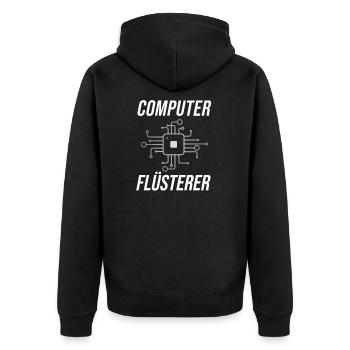 Computer whisperer. Computer understander - computer science - Unisex Premium Organic Zip Hoodie - black - Back - Nico (187cm)