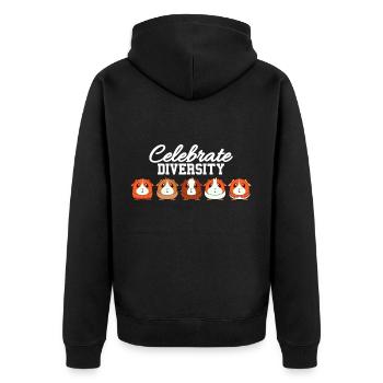 Cochons d'Inde - Veste à capuche bio Premium Unisexe - noir - Dos - Nico (187cm)