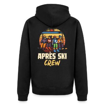 Apres Ski Crew - Unisex Premium Bio Zip Hoodie - Schwarz - Hinten - Nico (187cm)