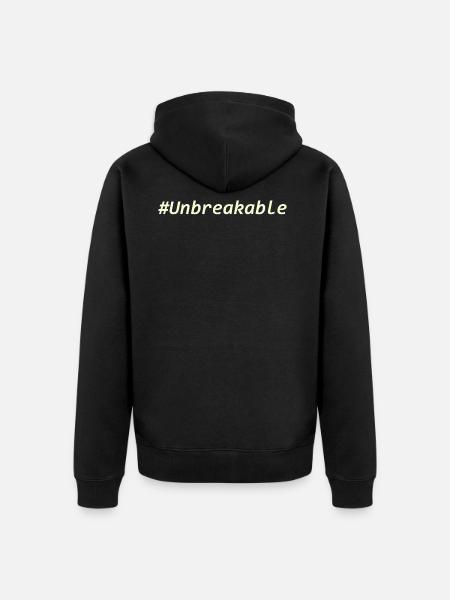 Unbreakable - Unisex Premium Organic Zip Hoodie - black