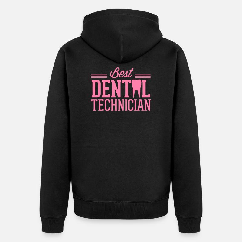 Dentiste dentaire technicienne dentaire - Veste à capuche bio Premium Unisexe - noir