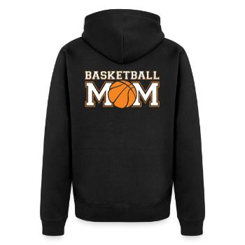 Maman de basket-ball - Fête des mères - Veste à capuche bio Premium Unisexe - noir - Dos - Nico (187cm)