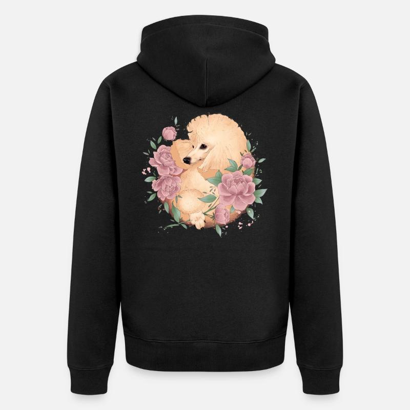 apricot caniche - Veste à capuche bio Premium Unisexe - noir