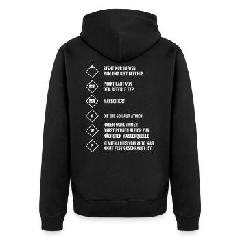 Groupe d'attaque du chef du groupe d'extinction des pompiers - Veste à capuche bio Premium Unisexe - noir - Dos - Nico (187cm)