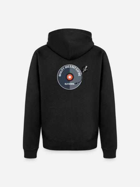 Quality does not expire - Unisex Premium Organic Zip Hoodie - black