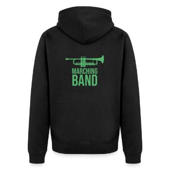 Marching band - Unisex Premium Organic Zip Hoodie - black - Back - Nico (187cm)
