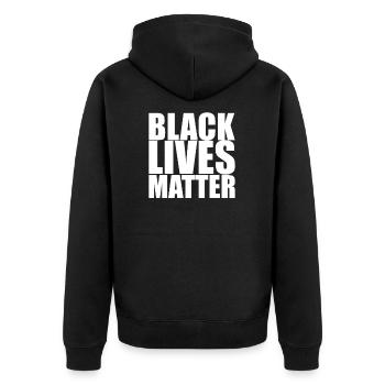 Black Lives Matter - Veste à capuche bio Premium Unisexe - noir - Dos - Nico (187cm)