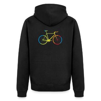 J'aime faire du vélo - Veste à capuche bio Premium Unisexe - noir - Dos - Nico (187cm)