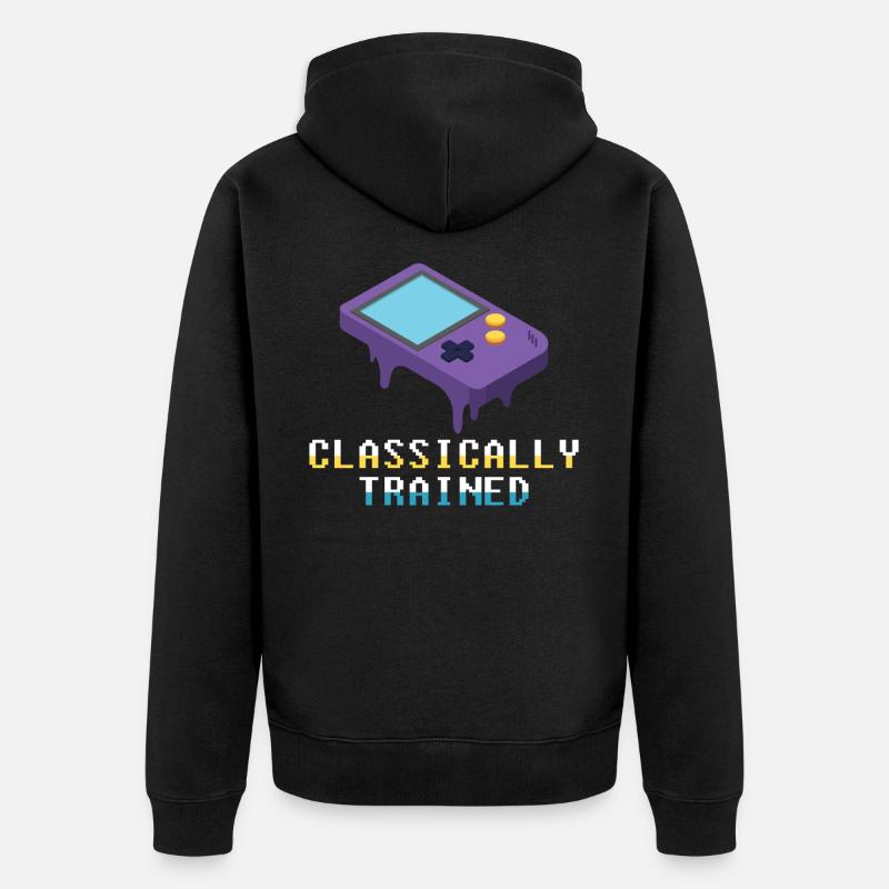 Classically Trained - Game Boy Gamer - Unisex Premium Bio Zip Hoodie - Schwarz