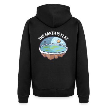 La terre est plate - Earth Society - Veste à capuche bio Premium Unisexe - noir - Dos - Nico (187cm)