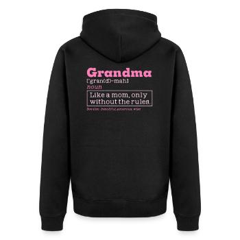 Définition de grand-mère pour grand-mère grand-mère maman - Veste à capuche bio Premium Unisexe - noir - Dos - Nico (187cm)