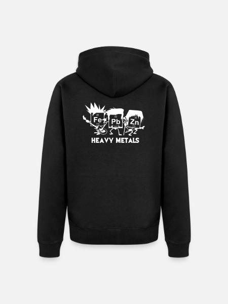 Funny Chemistry Gift - Heavy Metals - Unisex Premium Organic Zip Hoodie - black