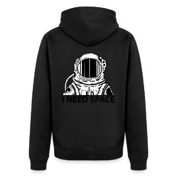 Astronaute - exploration spatiale de science-fiction - Veste à capuche bio Premium Unisexe - noir - Dos - Nico (187cm)