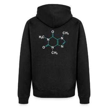 Caféine - Veste à capuche bio Premium Unisexe - noir - Dos - Nico (187cm)