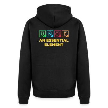 Oncle drôle de chimie - Veste à capuche bio Premium Unisexe - noir - Dos - Nico (187cm)