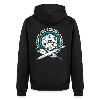 Jeux de rôle Dés D20 Fantasy Jeux de table - Veste à capuche bio Premium Unisexe - noir - Dos - Nico (187cm)