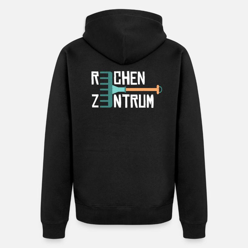 Garten Rechenzentrum - Unisex Premium Bio Zip Hoodie - Schwarz