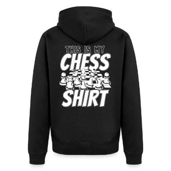 Chess Club Chessboard Jeu d'échecs - Veste à capuche bio Premium Unisexe - noir - Dos - Nico (187cm)