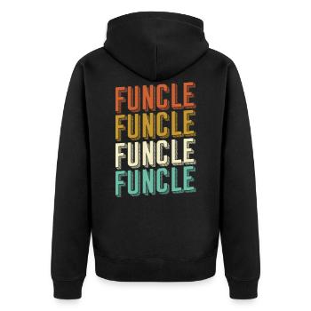 Oncle funcle - Veste à capuche bio Premium Unisexe - noir - Dos - Nico (187cm)