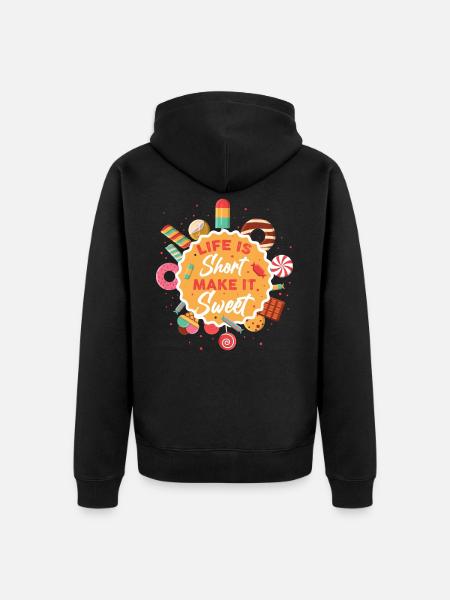 to bake - Unisex Premium Organic Zip Hoodie - black