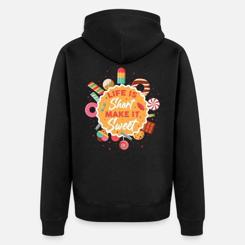 Backen - Unisex Premium Bio Zip Hoodie - Schwarz