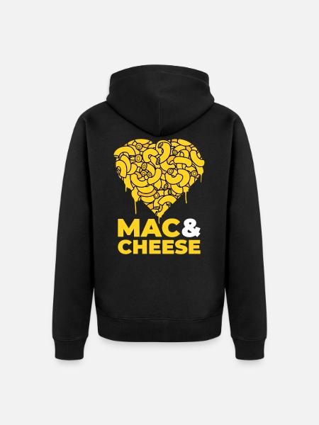 Mac and cheese - Unisex Premium Organic Zip Hoodie - black