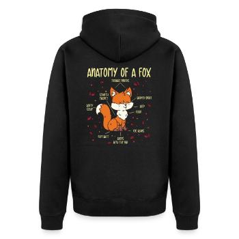 Furry fandom - Unisex Premium Organic Zip Hoodie - black - Back - Nico (187cm)
