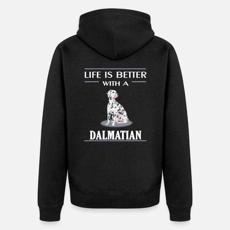 Dalmatian Dalmatiner - Unisex Premium Bio Zip Hoodie - Schwarz