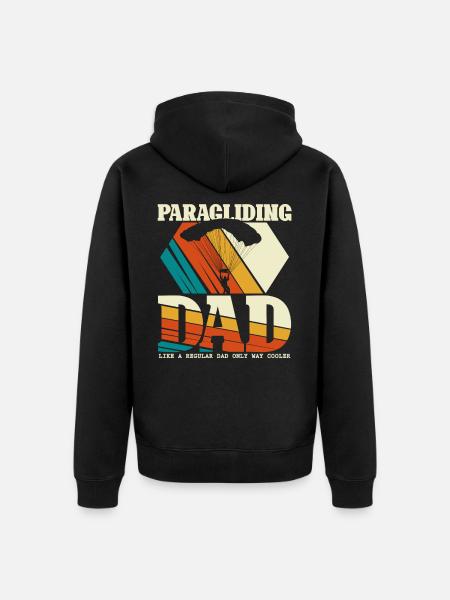 Paragliding Dad - paraglider pilot - Unisex Premium Organic Zip Hoodie - black