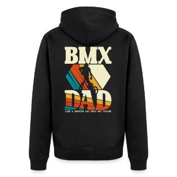 BMX Dad Bmxrad Mountain Bike Fête des pères - Veste à capuche bio Premium Unisexe - noir - Dos - Nico (187cm)