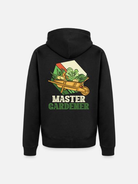 Master Gardener - Gardening Garden - Unisex Premium Organic Zip Hoodie - black